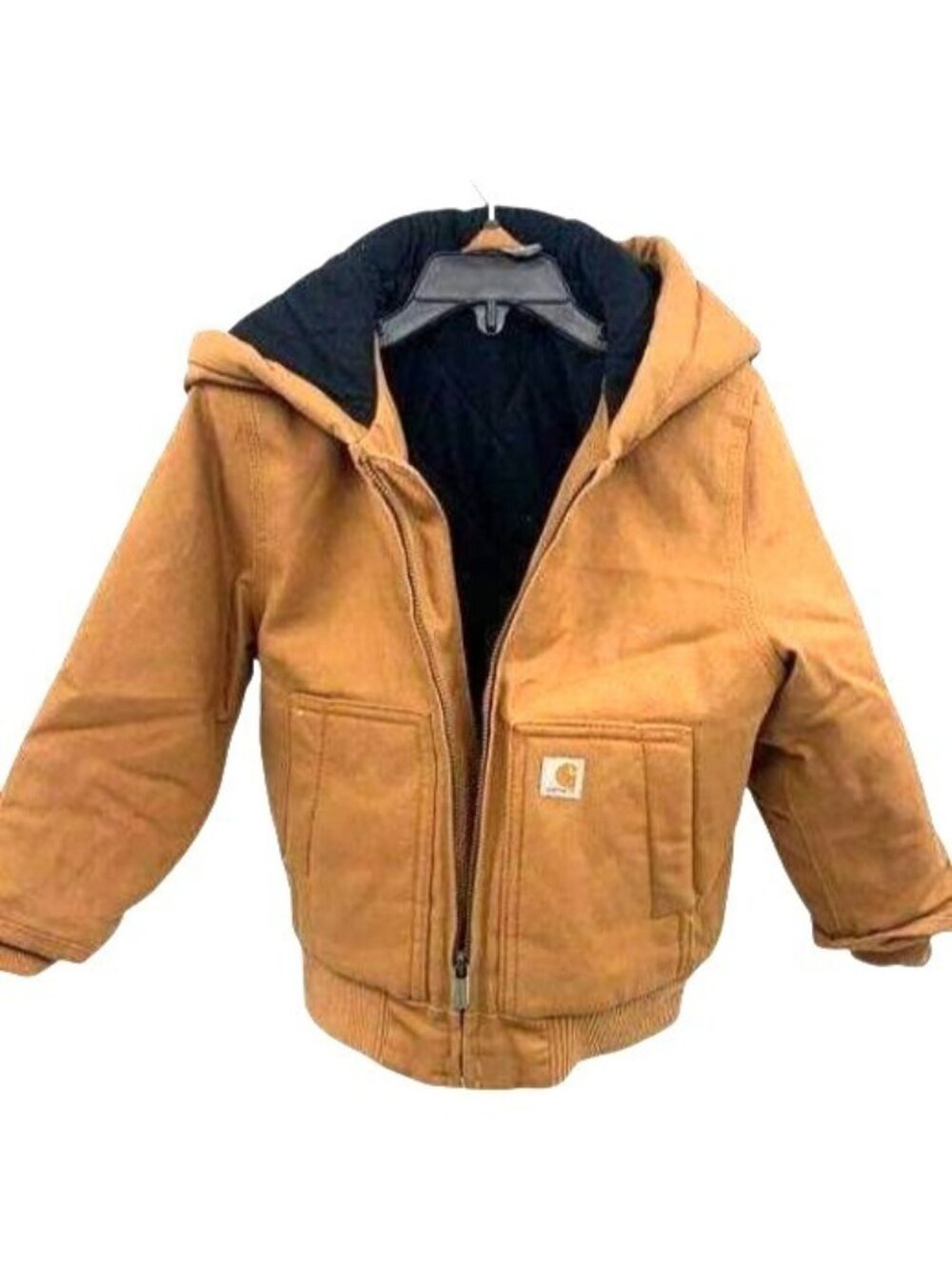 Carhartt Boys Brown Hooded Canvas Jacket Size 3T
